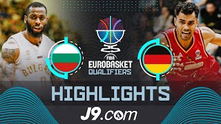 Bulgaria 🇧🇬 vs Germany 🇩🇪  J9 Highlights  FIBA EuroBasket 2025 Qualifiers [upl. by Animrelliug365]