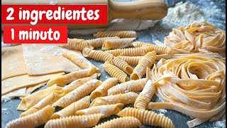 Pasta fresca con 2 ingredientes Receta paso a paso con TRUCOS [upl. by Hazrit]