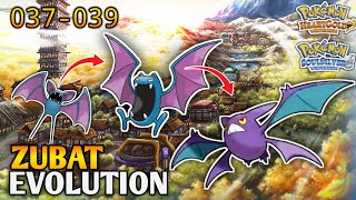 How To Evolve Zubat Into Golbat And Crobat In Pokemon Heart Gold amp Soul Silver  Johto Pokedex [upl. by Nahgem]