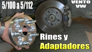 Adaptadores 5100 a 5112 y rines nuevos al vento  Volkswagen VENTO [upl. by Kcirdle]