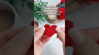 CROCHET a HEART ❤️ In Under 2 Minutes Easily crochet valentinesday [upl. by Nahtad]