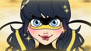 Marinette Queen Bee Transformation  Miraculous Ladybug  flipaclip [upl. by Nairret]