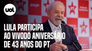 🔴 Ao vivo Lula participa da celebração de aniversário de 43 anos do PT acompanhe a cerimônia [upl. by Atinrev]