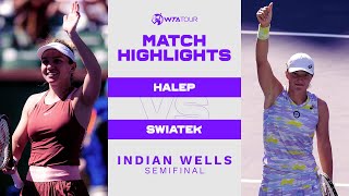 Simona Halep vs Iga Swiatek  2022 Indian Wells Semifinal  WTA Match Highlights [upl. by Verda]