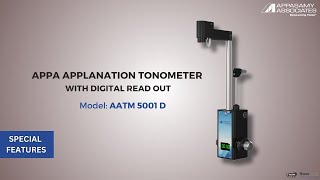 Appa Applanation Tonometer With Digital Read Out  Model AATM 5001 D  Appasamy Associates [upl. by Fritz]