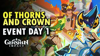 Of Thorns and Crown Day 1 Event Guide  Genshin Impact 50 [upl. by Dorrej]