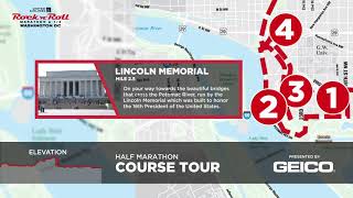 2019 United Airlines Rock n Roll Washington DC Half Marathon Course Tour presented by GEICO [upl. by Aicileb]