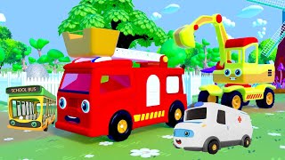 Wheels on the Bus Dance Party 2  Fun Cars Cartoons For Kids  Nursery Rhymes amp Kids Songs [upl. by Eelyrag]