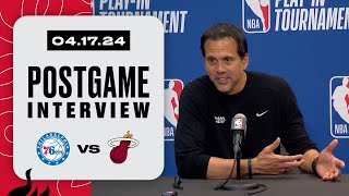 Postgame Interview Erik Spoelstra [upl. by Yevreh]