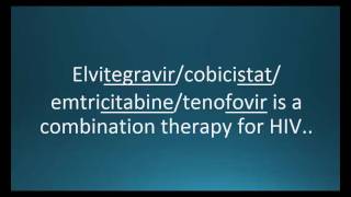 How to pronounce elvitegravir cobicistat emtricitabine tenofovir Stribild Memorizing Pharmacology [upl. by Elorak]