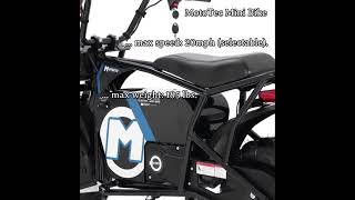 MotoTec 48v 1000w Electric Powered Mini Bike Black [upl. by Isabella86]