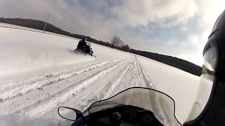 Yamaha SRX 700 Triple VS Polaris XLT 600 GoPro [upl. by Corabel]