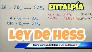 Ley de HESS y ENTALPÍA paso a paso [upl. by Ahsiakal]