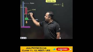 Hookes law and modulus of Elasticity  Physics with Umesh Rajoria  Class 11 12 NEET JEE shorts [upl. by Soigroeg]