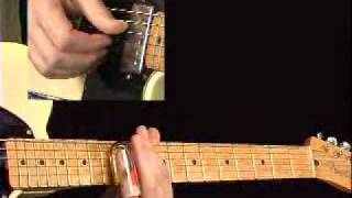 Slide Blues Guitar Lessons  Slide Shop  David Hamburger  Shuffle D Solo 1b [upl. by Ilse]