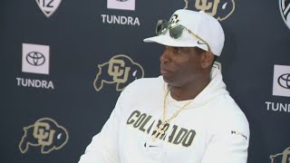 Deion Sanders full press conference after Colorados 4542 upset win over No 17 TCU [upl. by Oniratac]