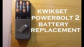 Kwikset Powerbolt 2 Battery Replacement [upl. by Pappas]