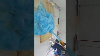 Raising the level of FOAM for washing an extremely dirty carpet ASMR RUG CLEANINGshorts [upl. by Purvis]