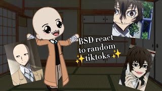 BSD react to random tiktokspart 1Soukoko Loud soundssuici4enoncanonswearingMoripedophile [upl. by Halyahs]