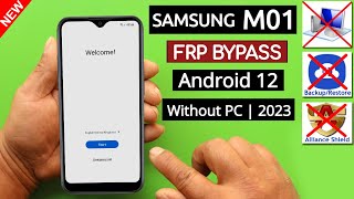 Samsung M01 Frp Bypass Android 12 Without PC  Without BackupRestore Apps New Method 2023 [upl. by Essilrahc307]