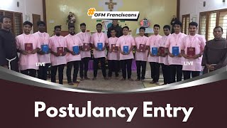 Entry of the PostulantsPunitha Anthoniaarillam MaduraiOFM Franciscans India [upl. by Zippel157]