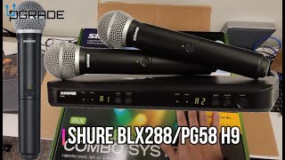 Shure Wireless Microphones BLX288PG58 H9 [upl. by Ecirum]