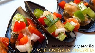 Mejillones a la vinagreta Receta fresca y fácil [upl. by Ilrac77]