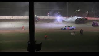 INSANE WRECKS Outagamie Speedway 4 Cylinder Multi Car Crash Flip [upl. by Aileda]