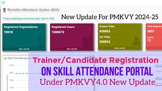 Trainer Candidates Registration On Skill Attendance Portal Aebas For Attendance PMKVY 4 0 Scheme [upl. by Rehtse]