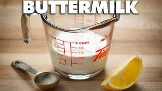 How To Make Buttermilk Buttermilk Substitute Recipe [upl. by Solenne]