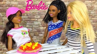 BARBIE PIZZA CHEF MIT GABBY DOUGLAS UND BARBIE EYE DOCTOR AUGENÄRZTIN SPIELSET [upl. by Harmon131]