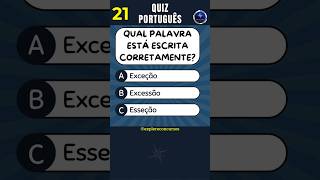 📘 QUIZ DE PORTUGUÊS Nº 21  ORTOGRAFIA SUPERLATIVO E SÍLABAS shorts concurso português quiz [upl. by Howlend]