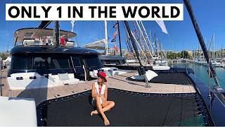 100 Electric quotONE PLANETquot SUNREEF 70 SAIL ECO Luxury Solar Catamaran Charter Yacht Tour [upl. by Rhtaeh]