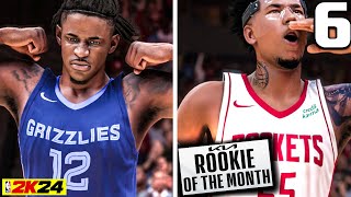 NBA 2K24 HOF MyCareer 6  ROOKIE OF THE MONTH🔥but Ja Morant means business😤 [upl. by Chuu375]