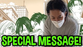 Special Message from Attack on Titan Mangaka Hajime Isayama  Anime NYC [upl. by Kohn]