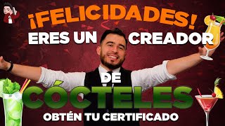 ¡FELICIDADES ERES CREADOR DE COCTELES 🍹Obtén tu certificado Curso de Coctelería Gratuito ✅ 23 [upl. by Haliek]