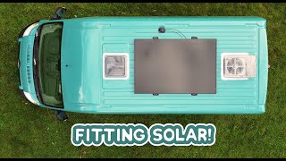 Fitting a SOLAR PANEL to a CAMPERVAN  DIY Budget Campervan Conversion [upl. by Beverly273]