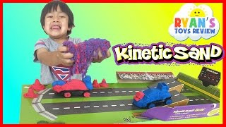 Kinetic Sand Build Crash Em Cars Play Set [upl. by Krystle]