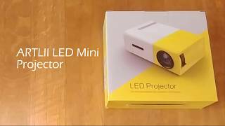 ARTLII LED Mini Projector Review amp Unboxing YG300 [upl. by Landry]