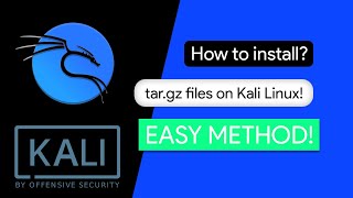 How to install targz files in Kali Linux  Easy Method  Alacarte tutorial [upl. by Assirek]