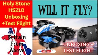 Holy Stone HS210 Drone UnboxingReviewTest Flight unboxing holystone drone review howto toy [upl. by Enra]