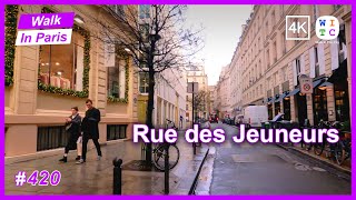 Rue des Jeuneurs Paris France  Walk In Paris  Paris walk  Paris street tour [upl. by Curren]