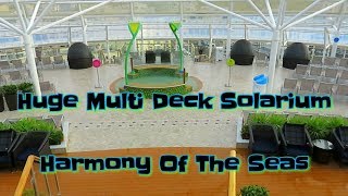 Huge Multi Deck Solarium Area On Harmony Of The Seas [upl. by Elehcir]