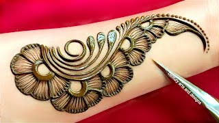 Very beautiful stylish front hand mehndi design  easy mehndi design  mehndi ka design  mehndi [upl. by Nnewg]