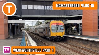 MCmatser989 Vlog 15 Wentworthville part 1  Video features Trains on the T5 Wentworthville 4524 [upl. by Schnabel]