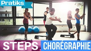 Fitness chorégraphie de step  Sport  Fitness [upl. by Ahsinnek]