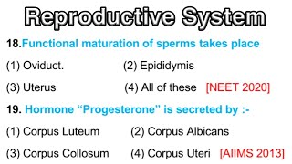 Reproductive system mcq  Developmental Biology [upl. by Miarhpe480]