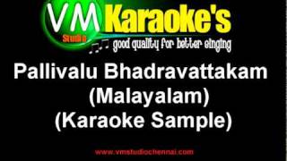 Pallivalu Bhadravattakam Karaoke Malayalam Song [upl. by Lauraine]