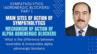 Sympatholytics I Main sites of action amp alpha adrenergic blockers [upl. by Belding]