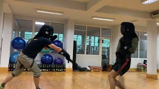 Students first sparring with foam swords [upl. by Gan]